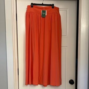 HALARA NWT Women's Vibrant Orange Maxi Breezeful Skirt with built-in bloomers XL